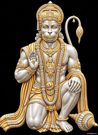 HANUMAN JI 17 - 3D relief for CNC carving