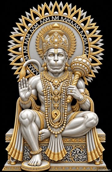 HANUMAN JI 50 - 3D relief for CNC carving