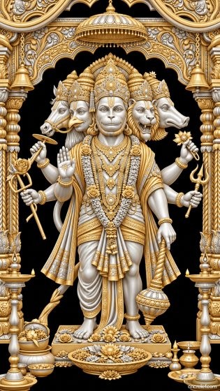 HANUMAN JI 24 - 3D relief for CNC carving