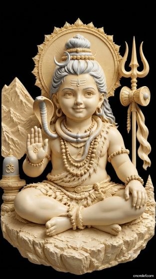 GOD 073 - 3D relief for CNC carving