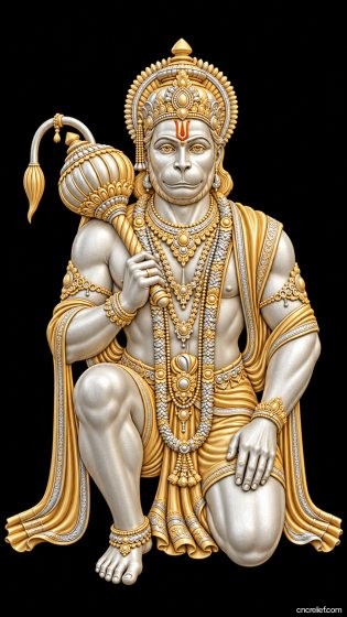 HANUMAN JI 32 - 3D relief for CNC carving