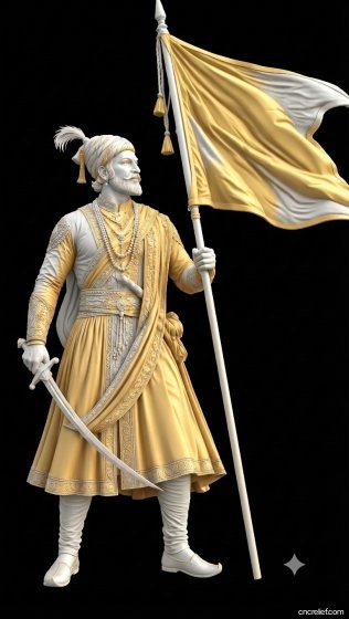 SHIVA JI MAHARAJ 08 - 3D relief for CNC carving