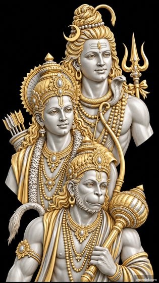 HANUMAN JI 55 - 3D relief for CNC carving