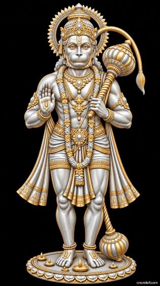 HANUMAN JI 78 - 3D relief for CNC carving