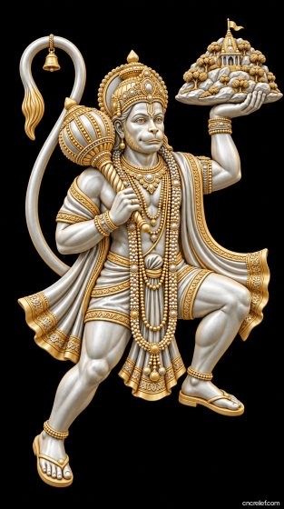 HANUMAN JI 41 - 3D relief for CNC carving