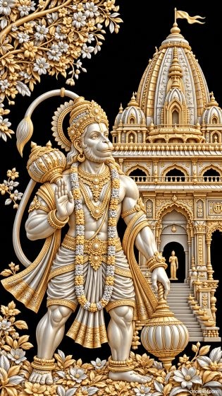HANUMAN JI 22 - 3D relief for CNC carving