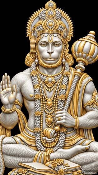 HANUMAN JI 18 - 3D relief for CNC carving