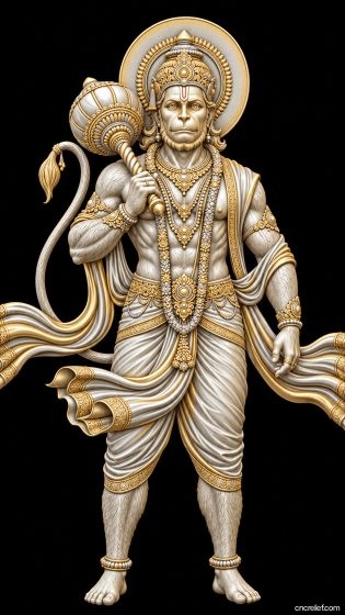 HANUMAN JI 42 - 3D relief for CNC carving