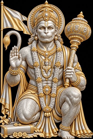 HANUMAN JI 81 - 3D relief for CNC carving