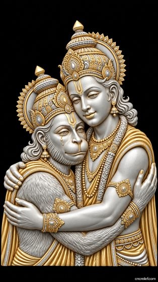 HANUMAN JI 23 - 3D relief for CNC carving