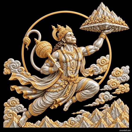 GOD 022 - 3D relief for CNC carving