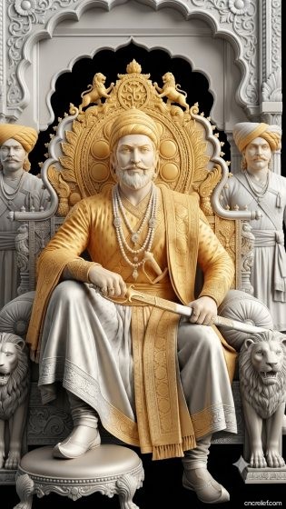 SHIVA JI MAHARAJ 51 - 3D relief for CNC carving