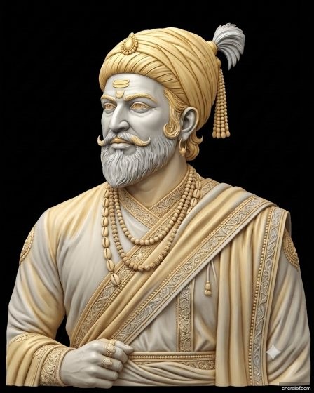 SHIVA JI MAHARAJ 43 - 3D relief for CNC carving