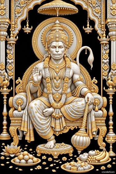 HANUMAN JI 31 - 3D relief for CNC carving