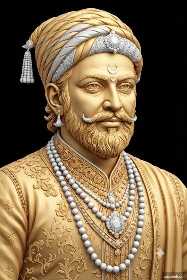 SHIVA JI MAHARAJ 48 - 3D relief for CNC carving