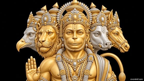 HANUMAN JI 34 - 3D relief for CNC carving