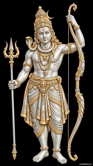 HANUMAN JI 16 - 3D relief for CNC carving