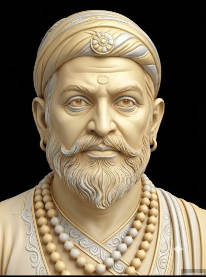 SHIVA JI MAHARAJ 45 - 3D relief for CNC carving