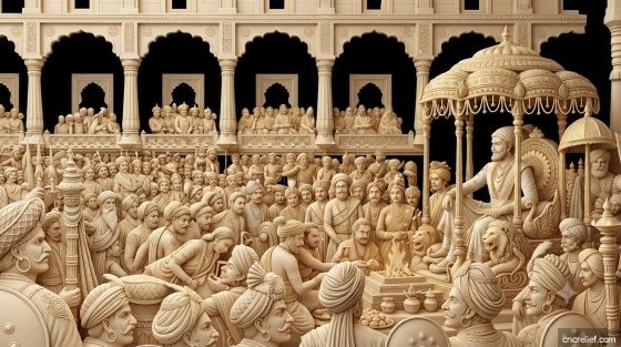 SHIVA JI MAHARAJ 16 - 3D relief for CNC carving