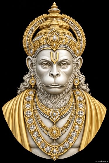 HANUMAN JI 45 - 3D relief for CNC carving