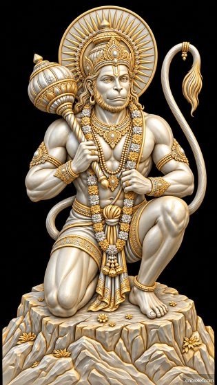 HANUMAN JI 02 - 3D relief for CNC carving