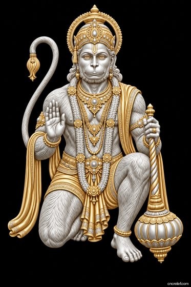 HANUMAN JI 60 - 3D relief for CNC carving