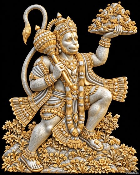HANUMAN JI 07 - 3D relief for CNC carving