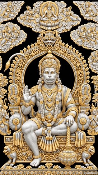 HANUMAN JI 59 - 3D relief for CNC carving