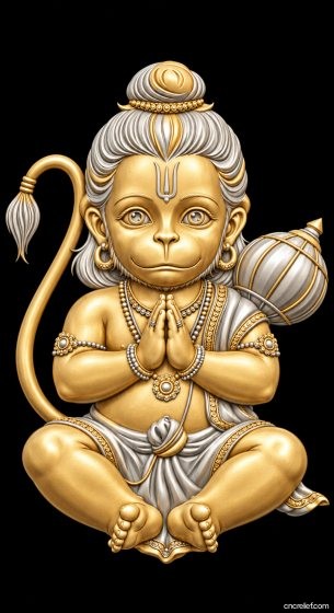 HANUMAN JI 09 - 3D relief for CNC carving