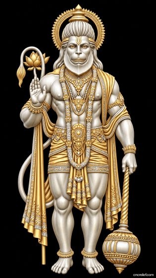 HANUMAN JI 79 - 3D relief for CNC carving