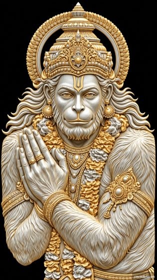 HANUMAN JI 35 - 3D relief for CNC carving