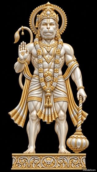 HANUMAN JI 75 - 3D relief for CNC carving