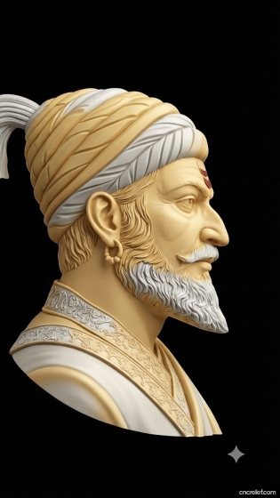 SHIVA JI MAHARAJ 38 - 3D relief for CNC carving
