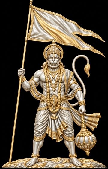 HANUMAN JI 44 - 3D relief for CNC carving