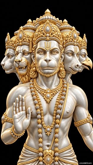 HANUMAN JI 62 - 3D relief for CNC carving