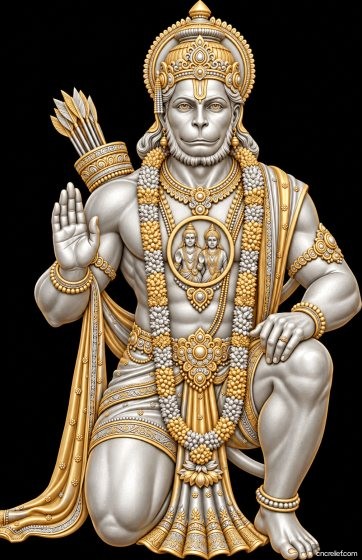 HANUMAN JI 04 - 3D relief for CNC carving