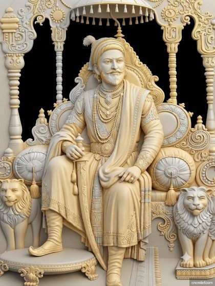 SHIVA JI MAHARAJ 05 - 3D relief for CNC carving
