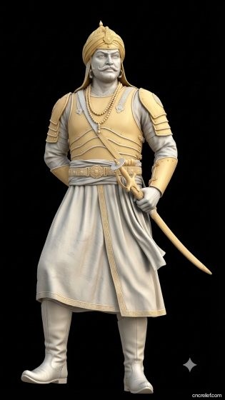 SHIVA JI MAHARAJ 21 - 3D relief for CNC carving