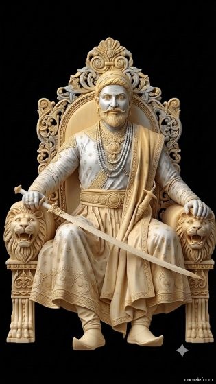 SHIVA JI MAHARAJ 41 - 3D relief for CNC carving