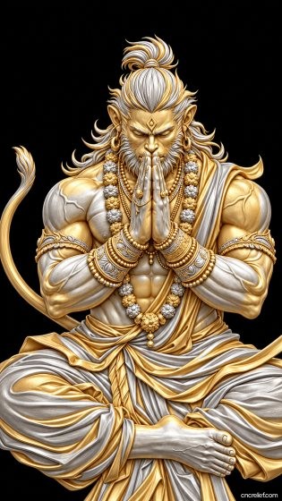 HANUMAN JI 65 - 3D relief for CNC carving
