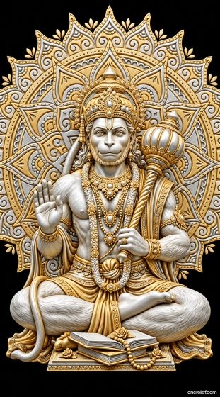 HANUMAN JI 70 - 3D relief for CNC carving