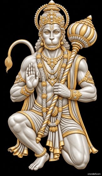 HANUMAN JI 43 - 3D relief for CNC carving