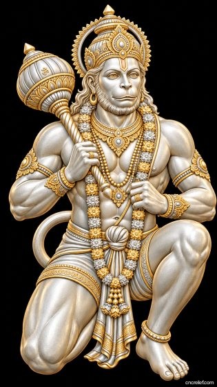 HANUMAN JI 69 - 3D relief for CNC carving