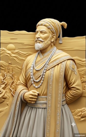 SHIVA JI MAHARAJ 04 - 3D relief for CNC carving