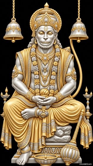 HANUMAN JI 68 - 3D relief for CNC carving