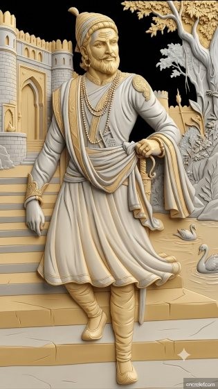 SHIVA JI MAHARAJ 42 - 3D relief for CNC carving