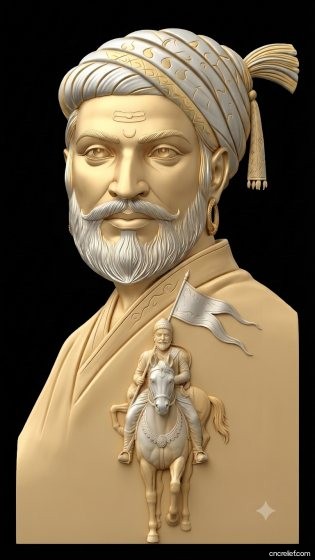 SHIVA JI MAHARAJ 09 - 3D relief for CNC carving