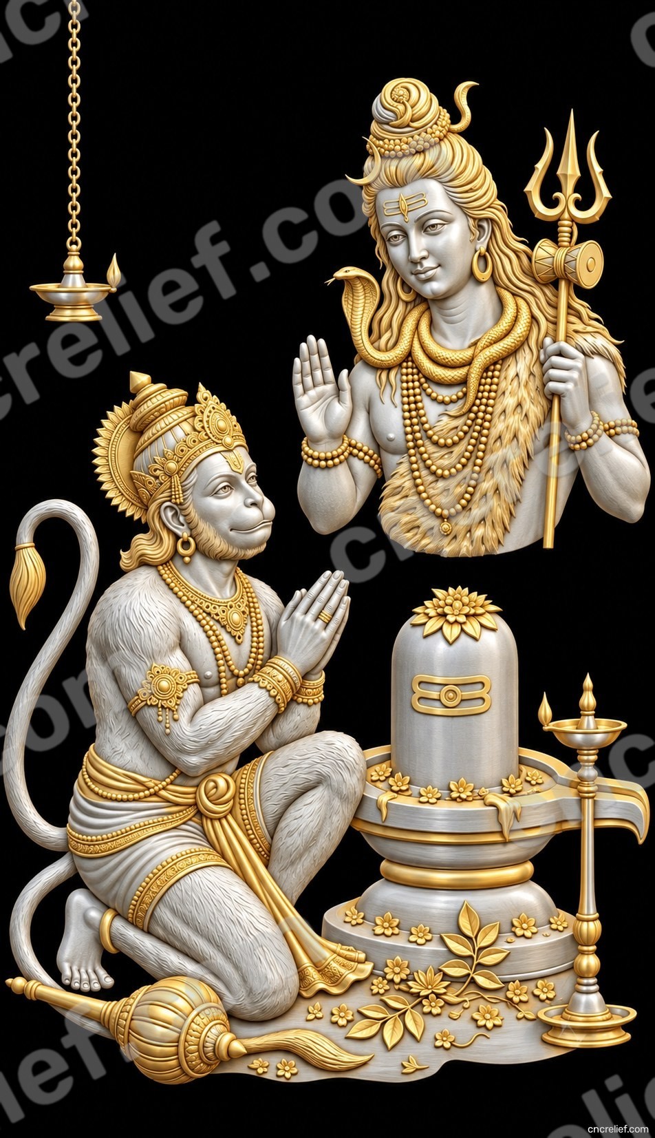 HANUMAN JI 25 - 3D relief design preview