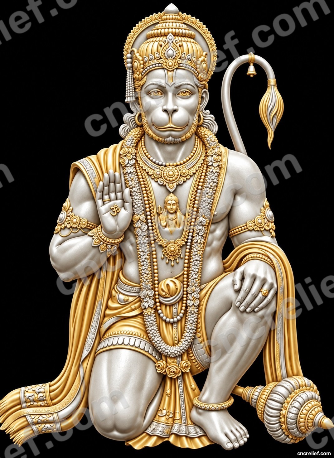 HANUMAN JI 17 - 3D relief design preview