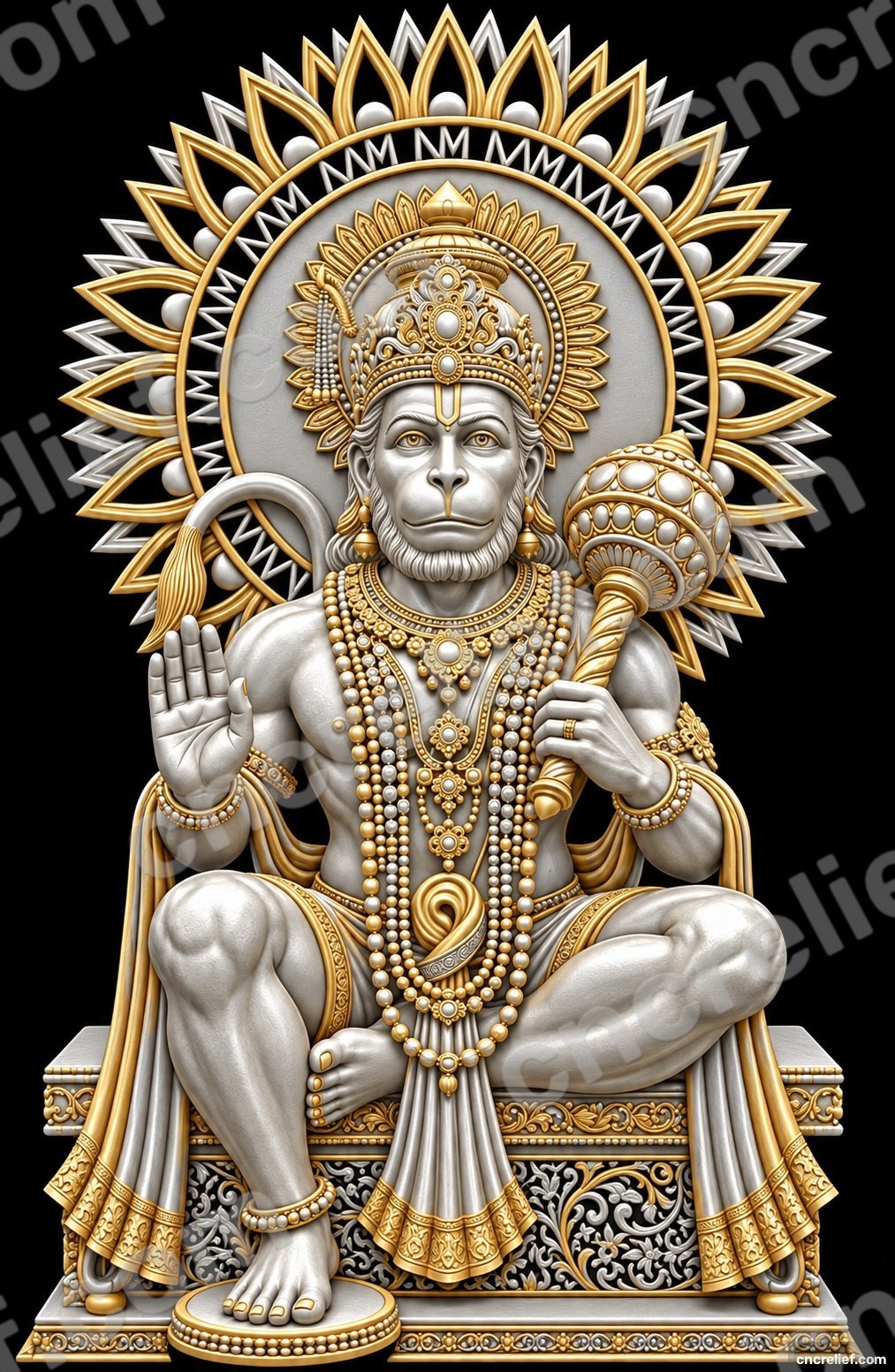 HANUMAN JI 50 - 3D relief design preview
